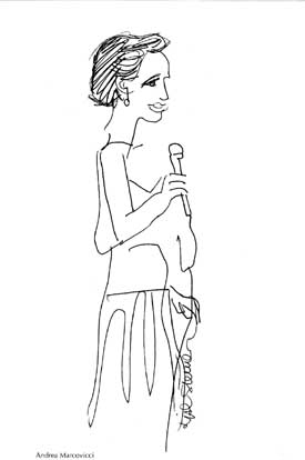 Lisl Steiner Sketch of Andrea Marcovicci