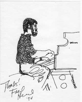 Lisl Steiner Sketch of Fred Hersch