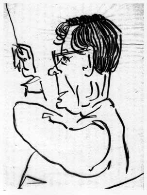 Lisl Steiner Sketch of Karl Bohm