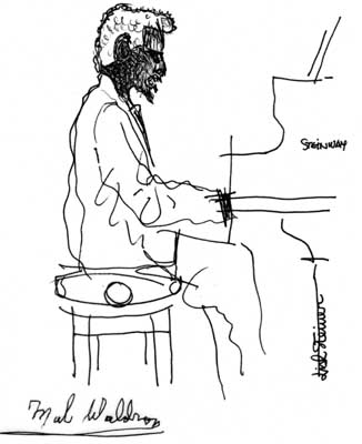 Lisl Steiner Sketch of Mal Waldron