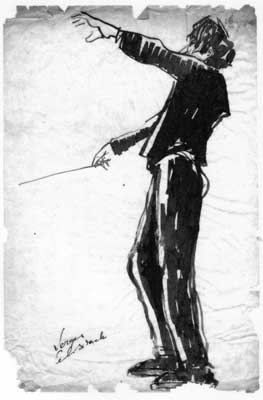 Lisl Steiner Sketch of Sergiu Celibidache